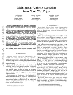 Multilingual Attribute Extraction from News Web Pages
