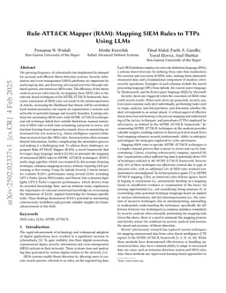 Rule-ATT&CK Mapper (RAM): Mapping SIEM Rules to TTPs Using LLMs