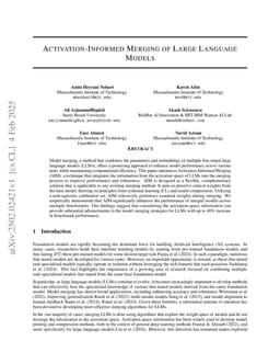 Activation-Informed Merging of Large Language Models