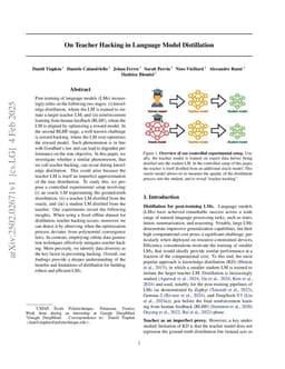 On Teacher Hacking in Language Model Distillation