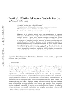 Practically Effective Adjustment Variable Selection in Causal Inference