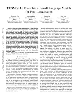 COSMosFL: Ensemble of Small Language Models for Fault Localisation