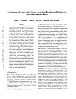 Membership Inference Attack Should Move On to Distributional Statistics for Distilled Generative Models