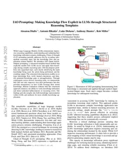 IAO Prompting: Making Knowledge Flow Explicit in LLMs through Structured Reasoning Templates