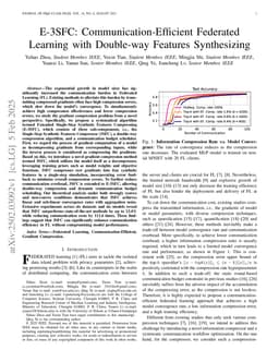 E-3SFC: Communication-Efficient Federated Learning with Double-way Features Synthesizing