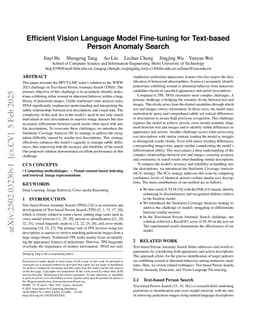 Efficient Vision Language Model Fine-tuning for Text-based Person Anomaly Search