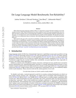 Do Large Language Model Benchmarks Test Reliability?