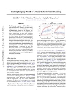 Teaching Language Models to Critique via Reinforcement Learning