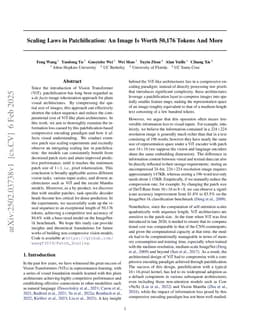 Scaling Laws in Patchification: An Image Is Worth 50,176 Tokens And More
