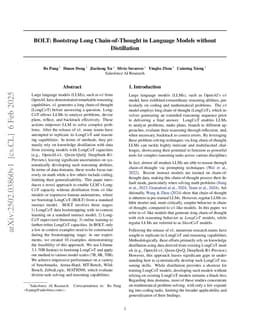 BOLT: Bootstrap Long Chain-of-Thought in Language Models without Distillation