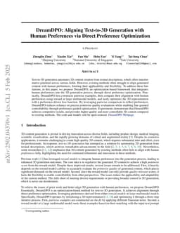 DreamDPO: Aligning Text-to-3D Generation with Human Preferences via Direct Preference Optimization