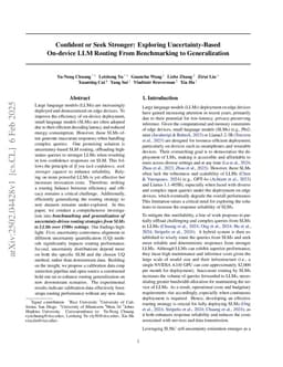 Confident or Seek Stronger: Exploring Uncertainty-Based On-device LLM Routing From Benchmarking to Generalization