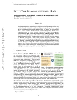 Active Task Disambiguation with LLMs