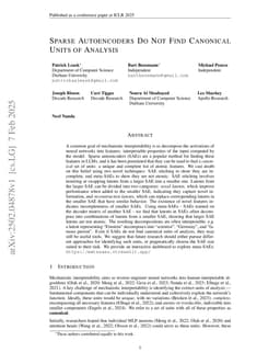 Sparse Autoencoders Do Not Find Canonical Units of Analysis