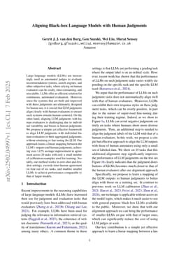 Aligning Black-box Language Models with Human Judgments