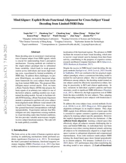 MindAligner: Explicit Brain Functional Alignment for Cross-Subject Visual Decoding from Limited fMRI Data