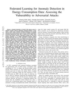 Federated Learning for Anomaly Detection in Energy Consumption Data: Assessing the Vulnerability to Adversarial Attacks