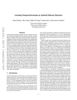 Learning Temporal Invariance in Android Malware Detectors