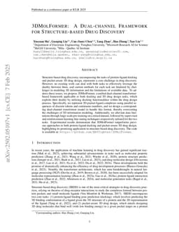 3DMolFormer: A Dual-channel Framework for Structure-based Drug Discovery