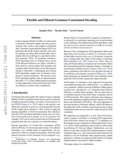 Flexible and Efficient Grammar-Constrained Decoding