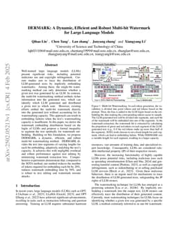 DERMARK: A Dynamic, Efficient and Robust Multi-bit Watermark for Large Language Models