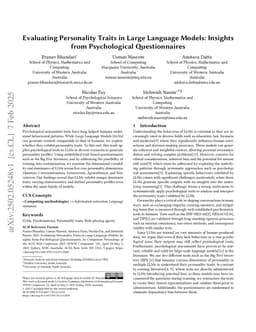 Evaluating Personality Traits in Large Language Models: Insights from Psychological Questionnaires