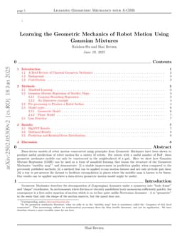 Learning the Geometric Mechanics of Robot Motion Using Gaussian Mixtures