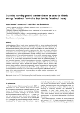 Machine learning-guided construction of an analytic kinetic energy functional for orbital free density functional theory