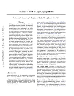 The Curse of Depth in Large Language Models