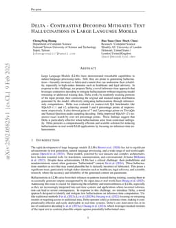 Delta - Contrastive Decoding Mitigates Text Hallucinations in Large Language Models