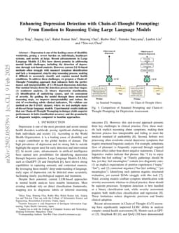 Enhancing Depression Detection with Chain-of-Thought Prompting: From Emotion to Reasoning Using Large Language Models