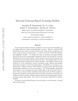 Survival Concept-Based Learning Models