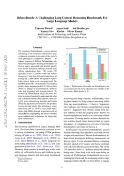 DebateBench: A Challenging Long Context Reasoning Benchmark For Large Language Models