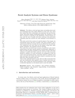 Facial Analysis Systems and Down Syndrome
