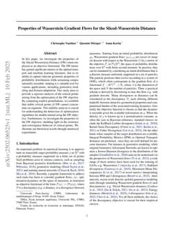 Properties of Wasserstein Gradient Flows for the Sliced-Wasserstein Distance