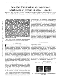 Few-Shot Classification and Anatomical Localization of Tissues in SPECT Imaging