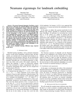 Neumann eigenmaps for landmark embedding
