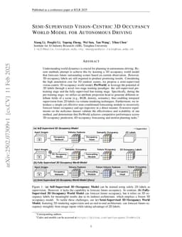 Semi-Supervised Vision-Centric 3D Occupancy World Model for Autonomous Driving