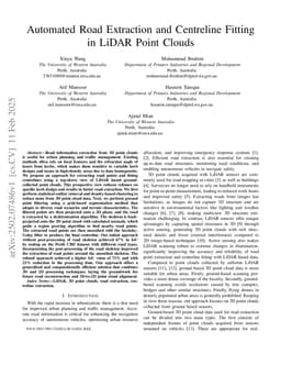 Automated Road Extraction and Centreline Fitting in LiDAR Point Clouds