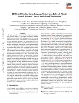 JBShield: Defending Large Language Models from Jailbreak Attacks through Activated Concept Analysis and Manipulation