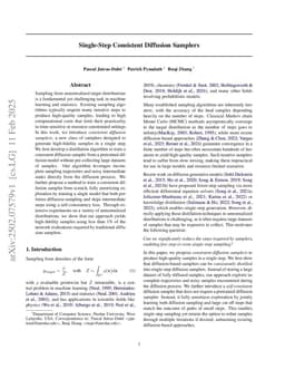 Single-Step Consistent Diffusion Samplers