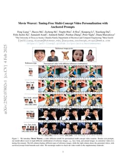 Movie Weaver: Tuning-Free Multi-Concept Video Personalization with Anchored Prompts