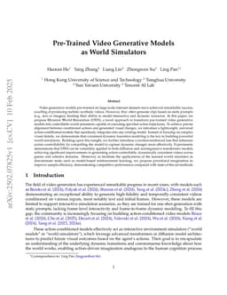 Pre-Trained Video Generative Models as World Simulators
