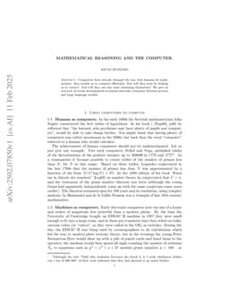 Mathematical reasoning and the computer