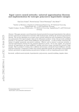Input convex neural networks: universal approximation theorem and implementation for isotropic polyconvex hyperelastic energies