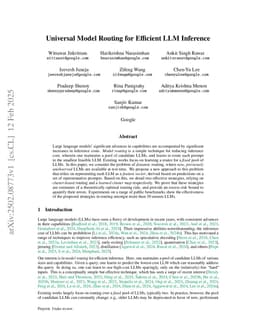 Universal Model Routing for Efficient LLM Inference