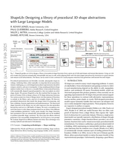 ShapeLib: designing a library of procedural 3D shape abstractions with Large Language Models