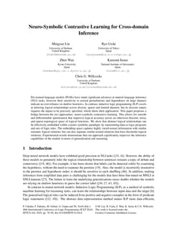 Neuro-Symbolic Contrastive Learning for Cross-domain Inference