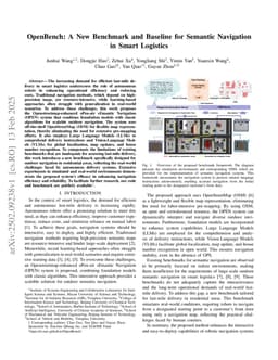 OpenBench: A New Benchmark and Baseline for Semantic Navigation in Smart Logistics