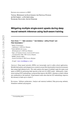 Mitigating multiple single-event upsets during deep neural network inference using fault-aware training